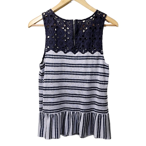 Free People Molly’s Retro Eyelet Peplum Tank Size Small - Picture 4 of 8